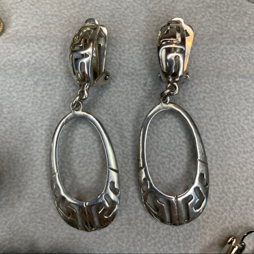 6 Pairs Vintage 925 Sterling or Pewter Earrings - Picture 4 of 9